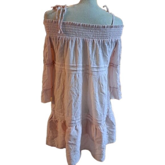 Romeo & Juliet Couture Beach Tunic Dress Womens S Off Shoulder Bell Sleeves Boho - Picture 9 of 10